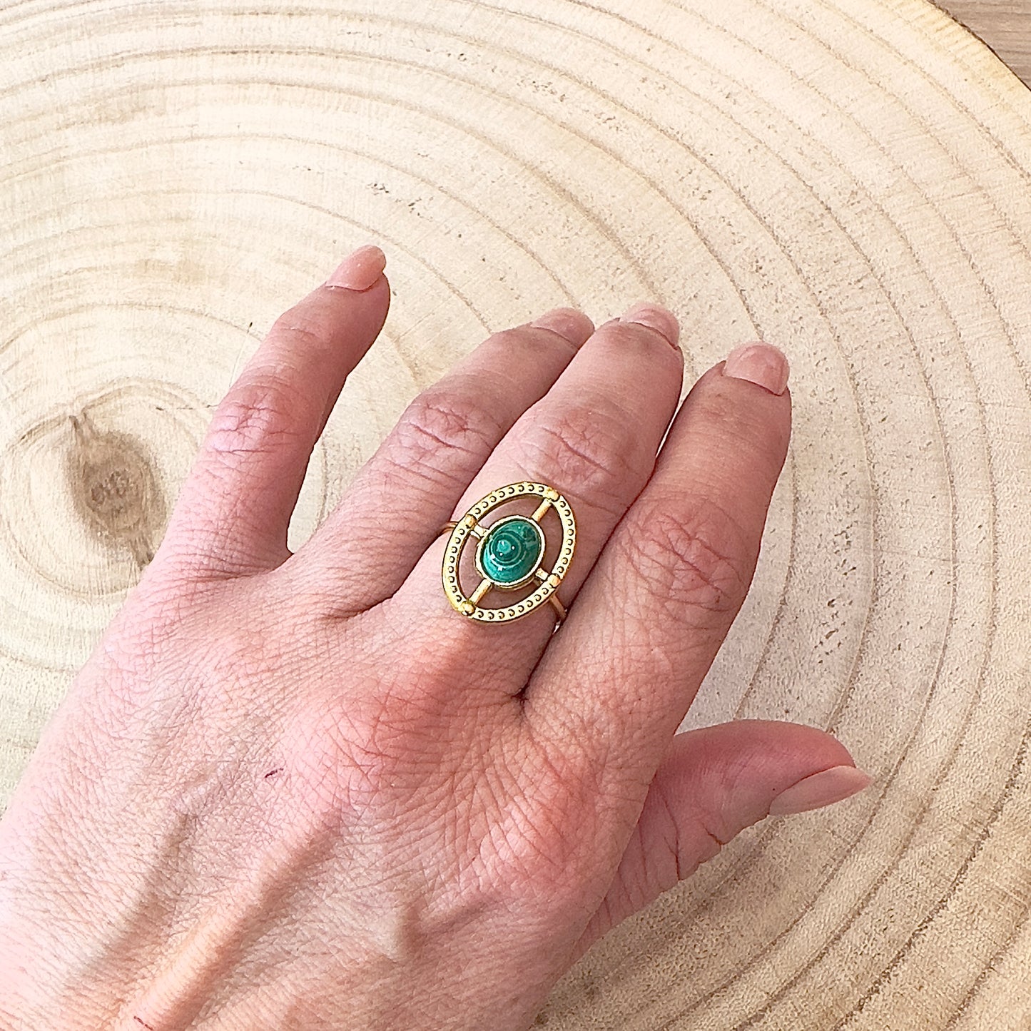 Bague Malachite.