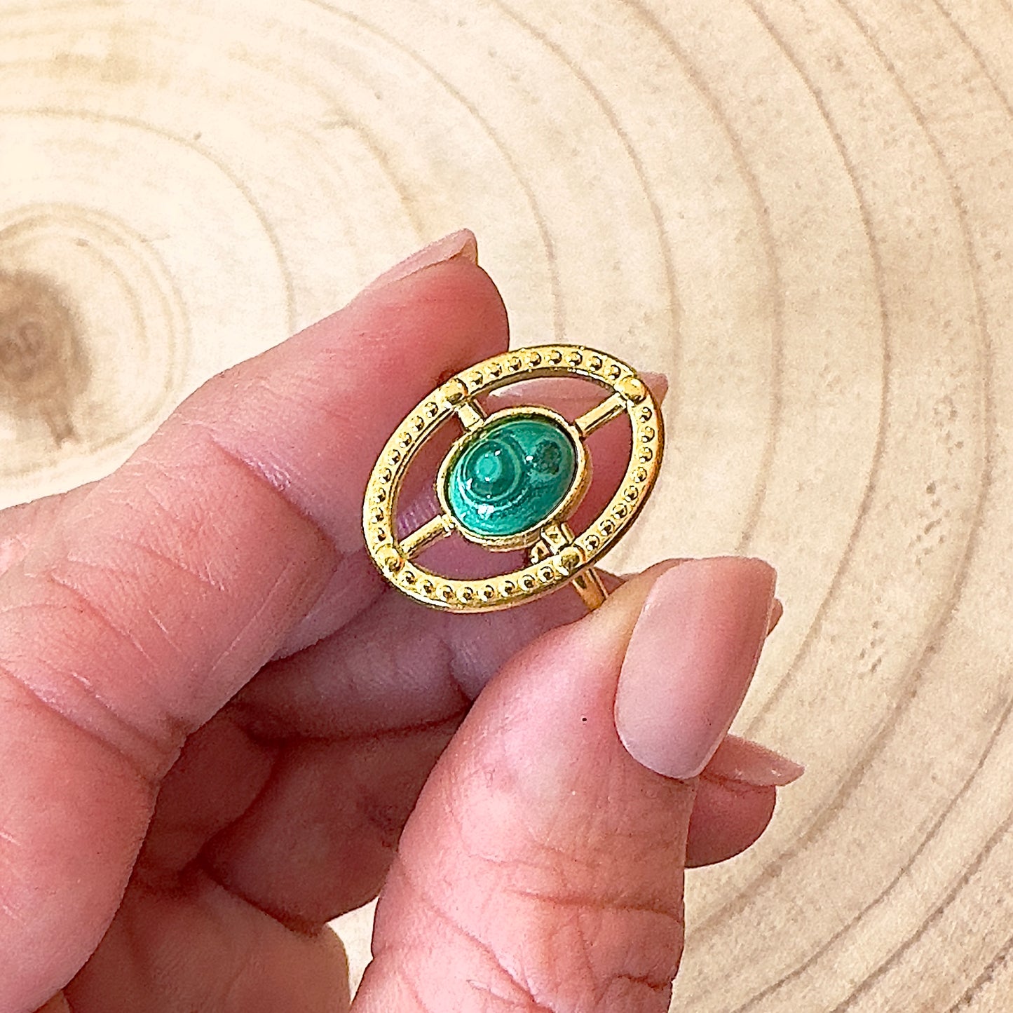 Bague Malachite.