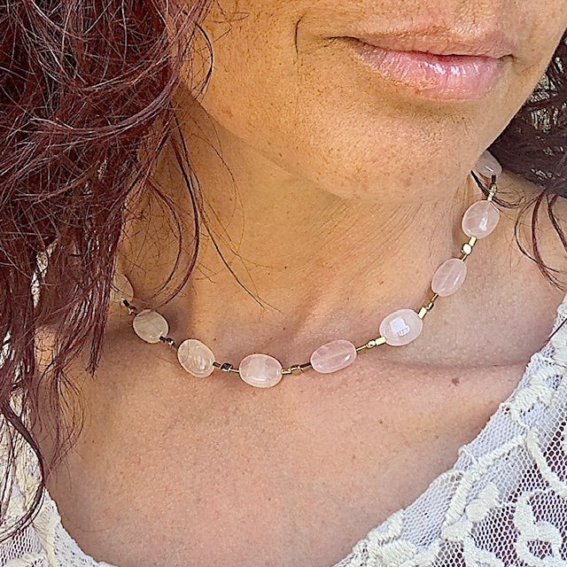 Collier Lily Rose (création unique doré)
