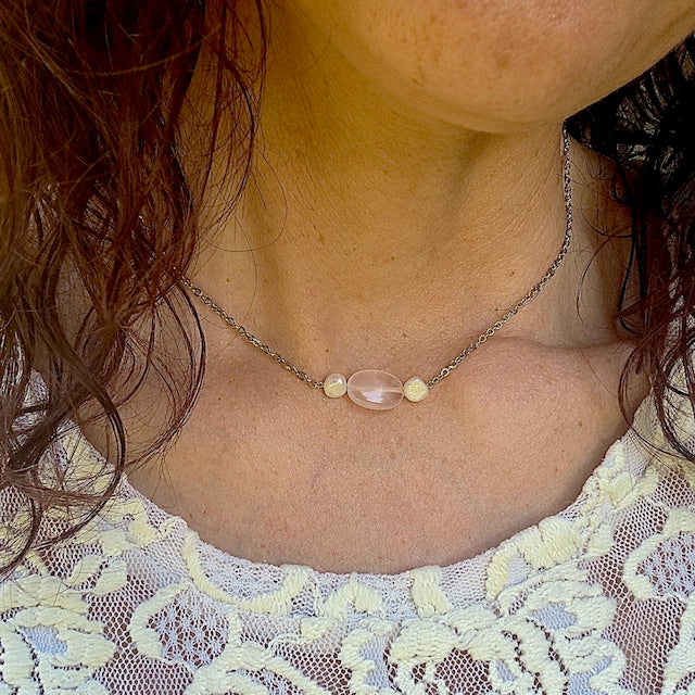 Collier Lily Rose (création unique doré)