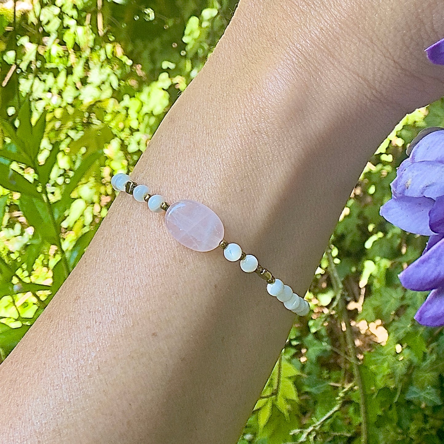 Bracelet Lily Rose (création unique doré)
