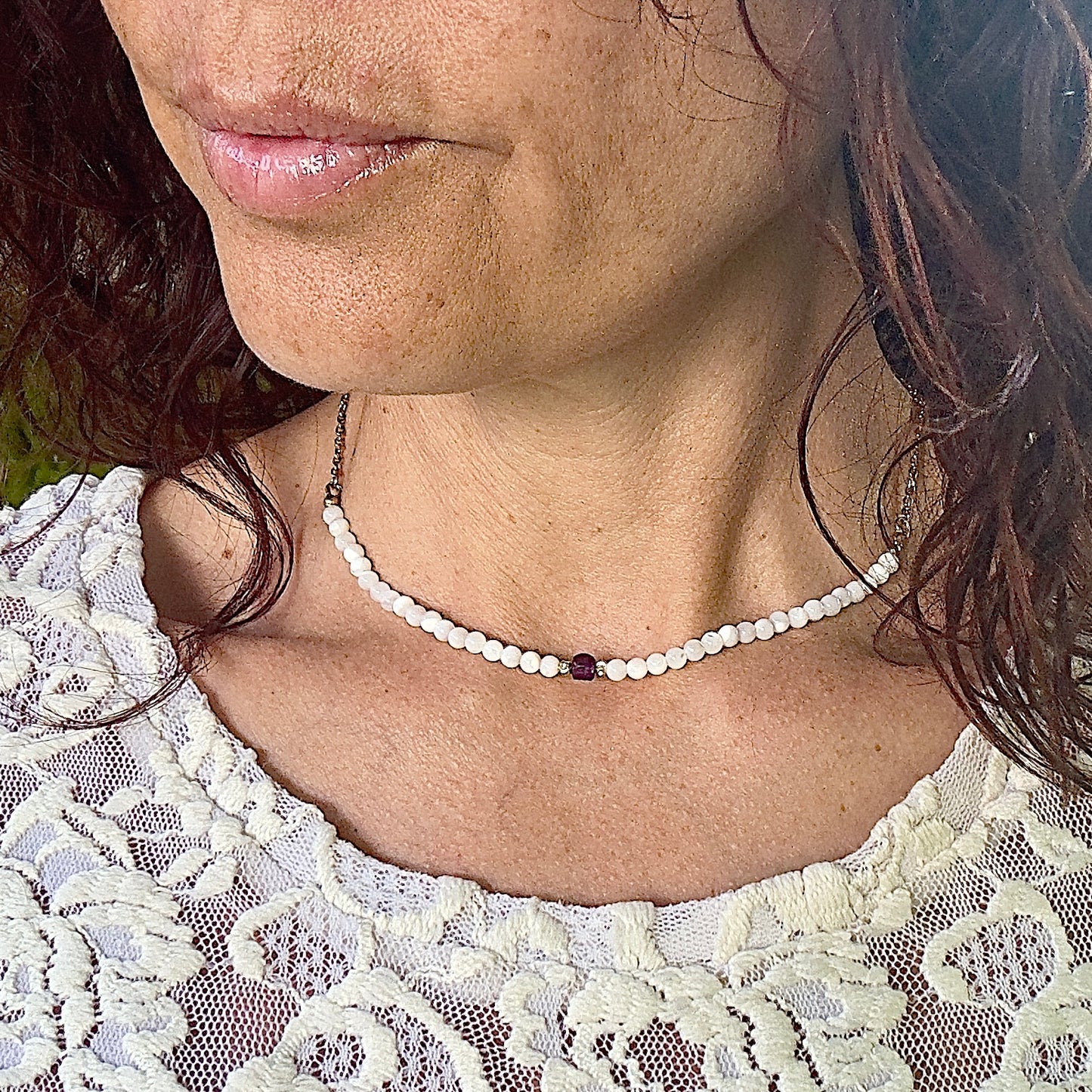 Collier Sissi (création unique doré)