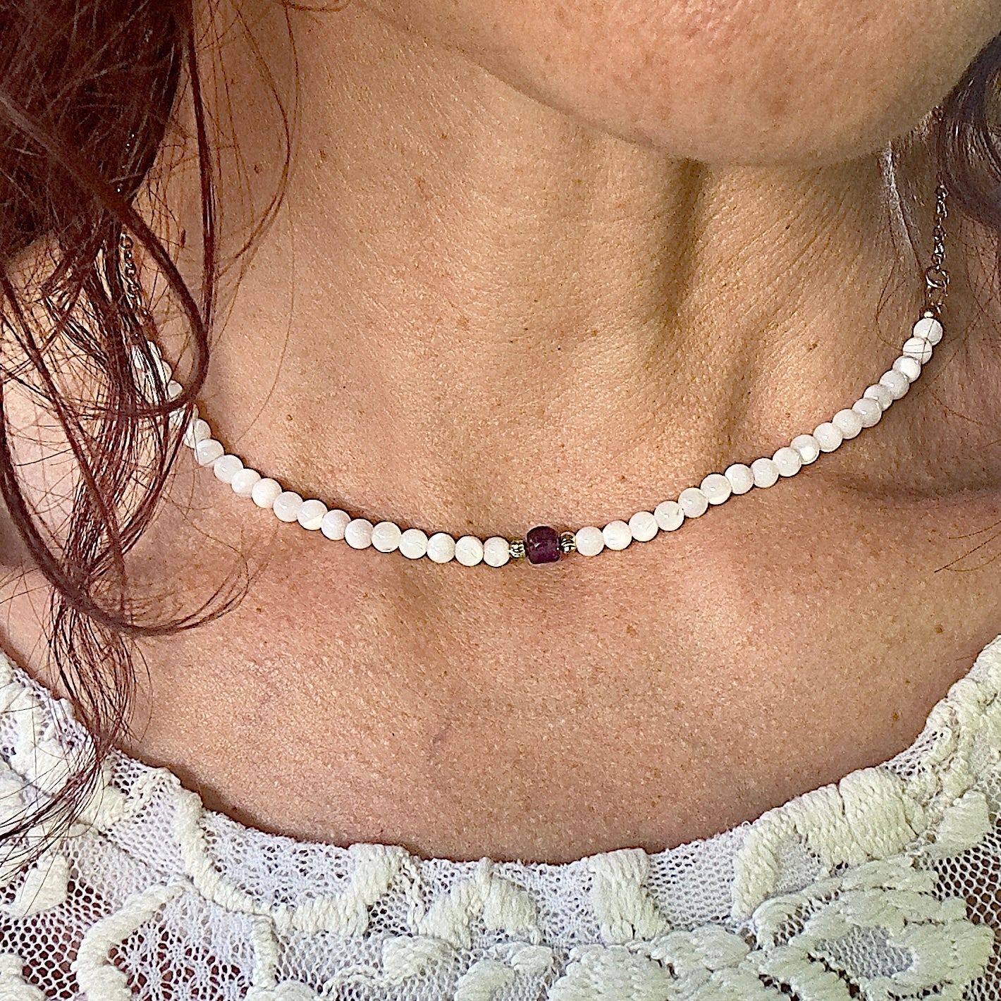 Collier Sissi (création unique doré)