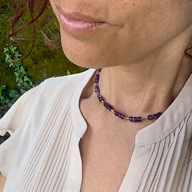 Collier Moon (création unique doré)
