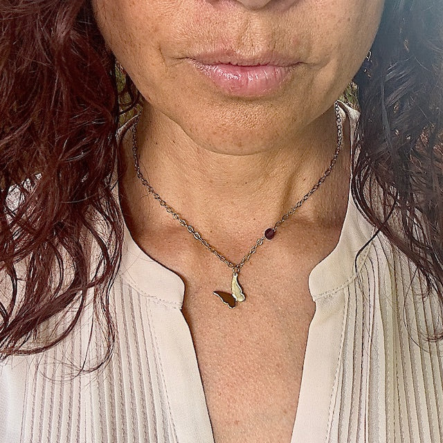 Collier Ange ( création unique doré)