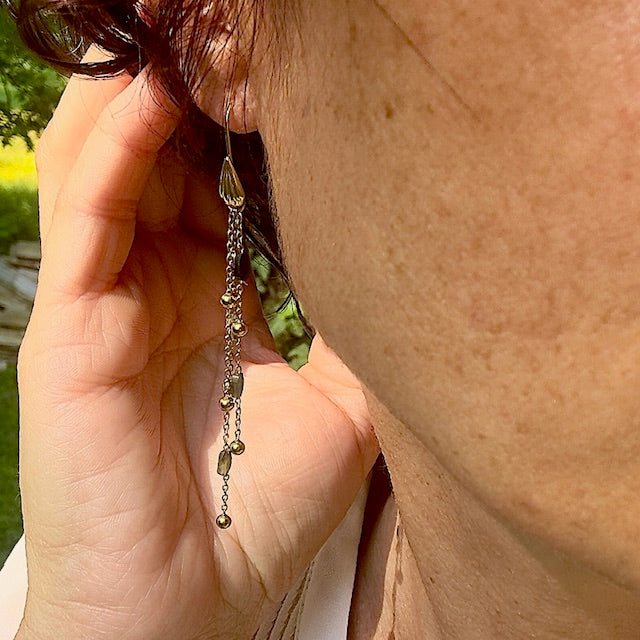 Boucles d'oreilles Nina (création unique doré)