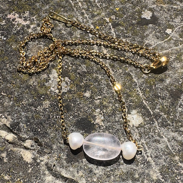Collier Lily Rose (création unique doré)