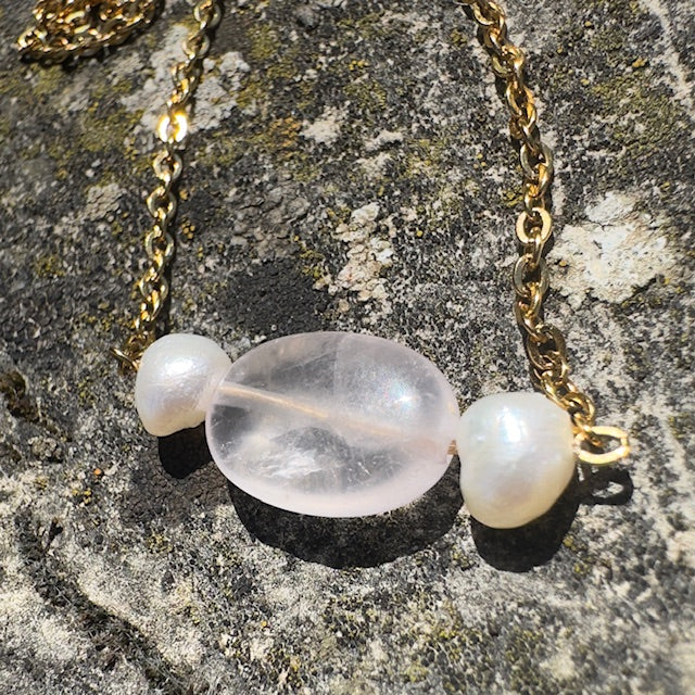 Collier Lily Rose (création unique doré)
