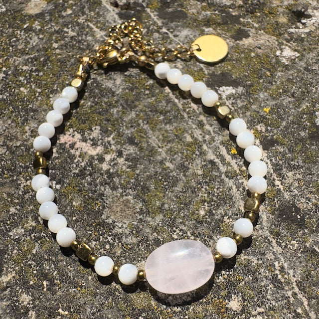 Bracelet Lily Rose (création unique doré)