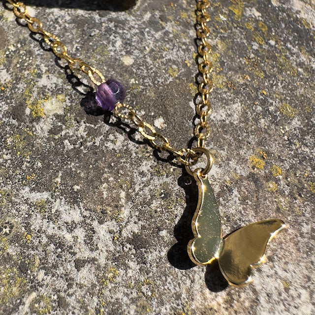 Collier Ange ( création unique doré)