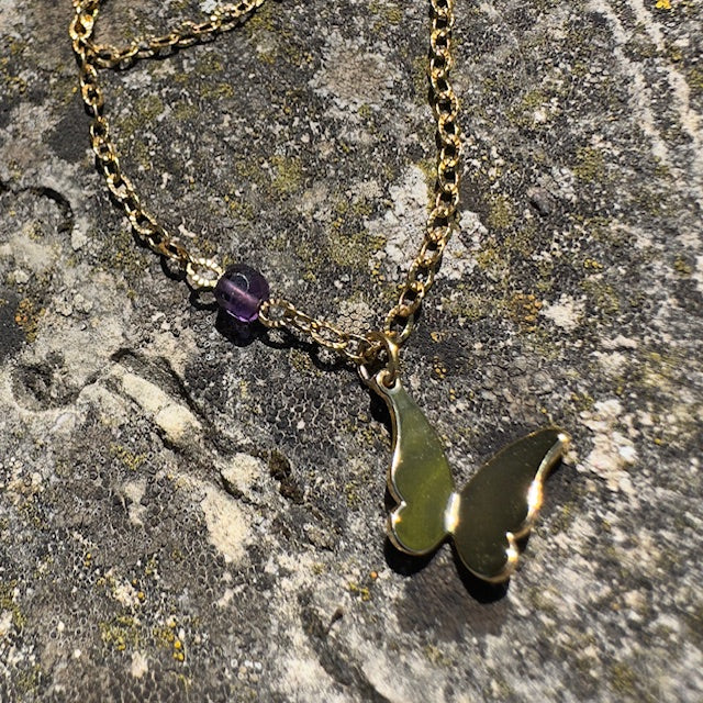 Collier Ange ( création unique doré)