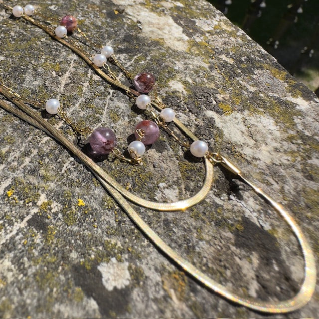 Collier Lilou (création unique doré)