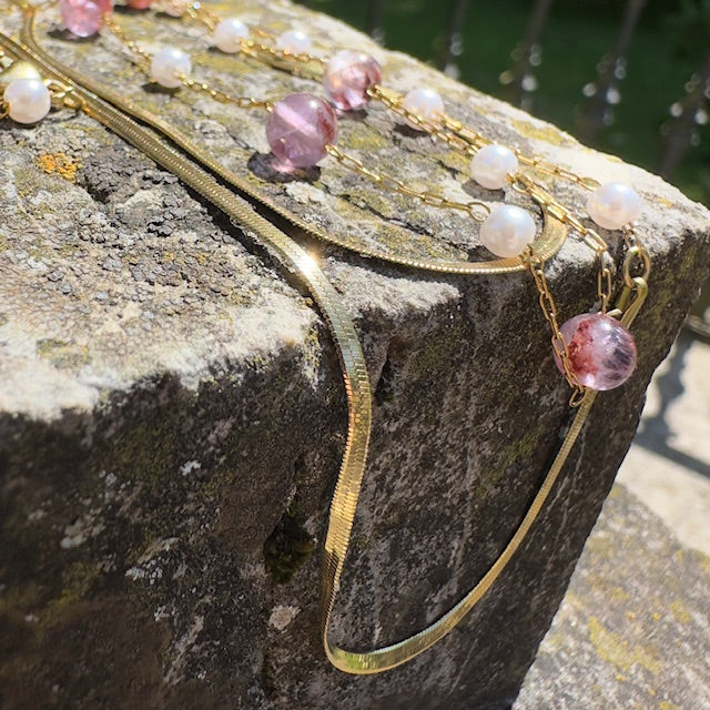Collier Lilou (création unique doré)