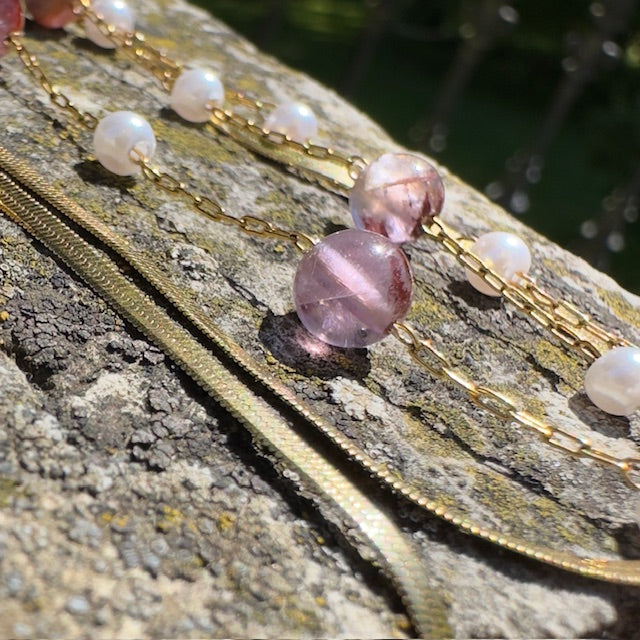 Collier Lilou (création unique doré)