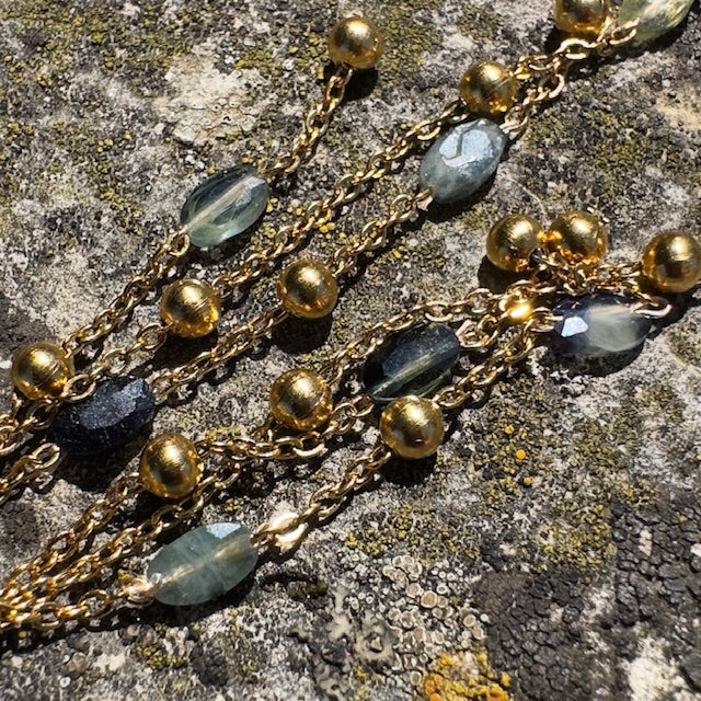 Boucles d'oreilles Nina (création unique doré)