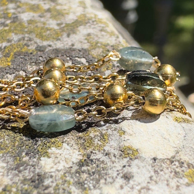 Boucles d'oreilles Nina (création unique doré)