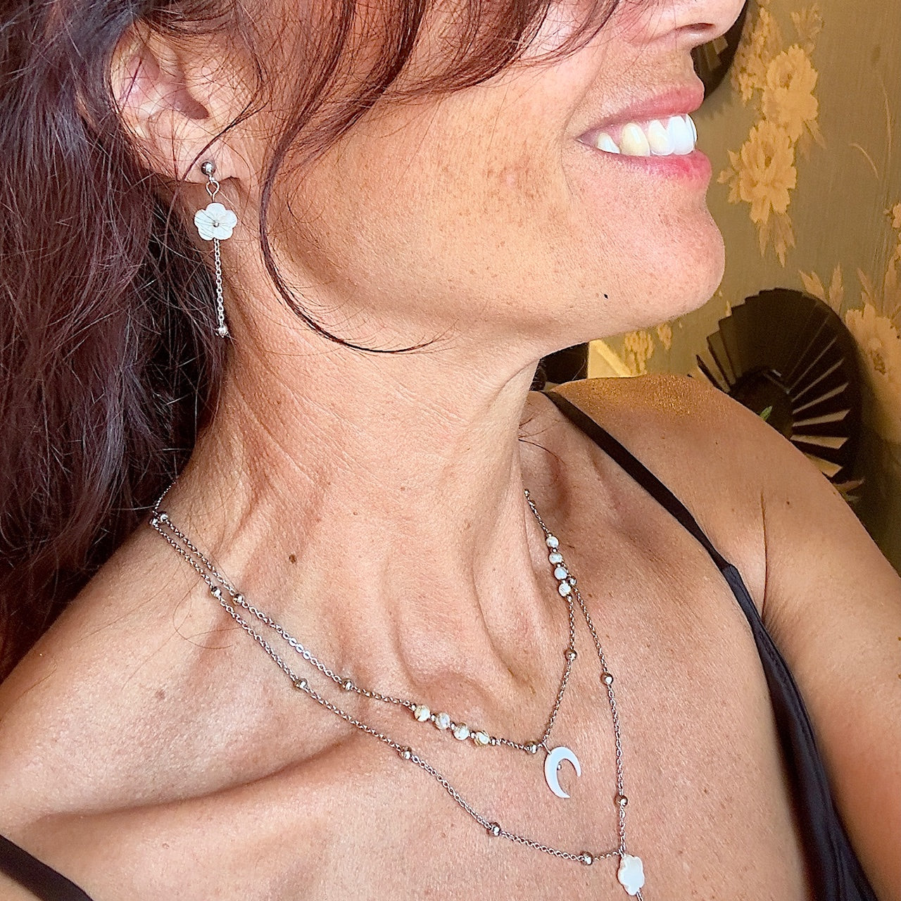 Boucles d'oreilles Ludivine (création argenté)
