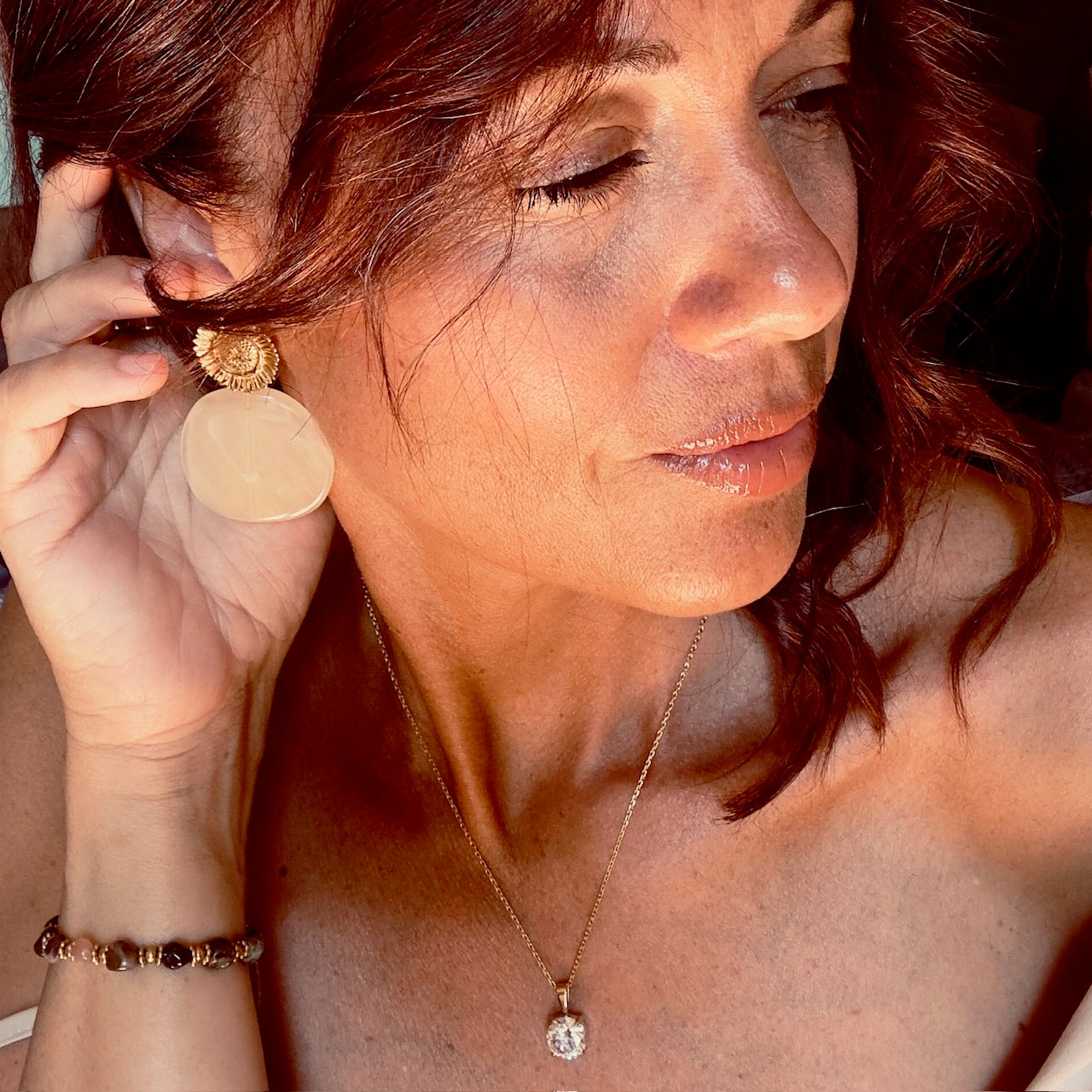 Boucles d'oreilles Ambre