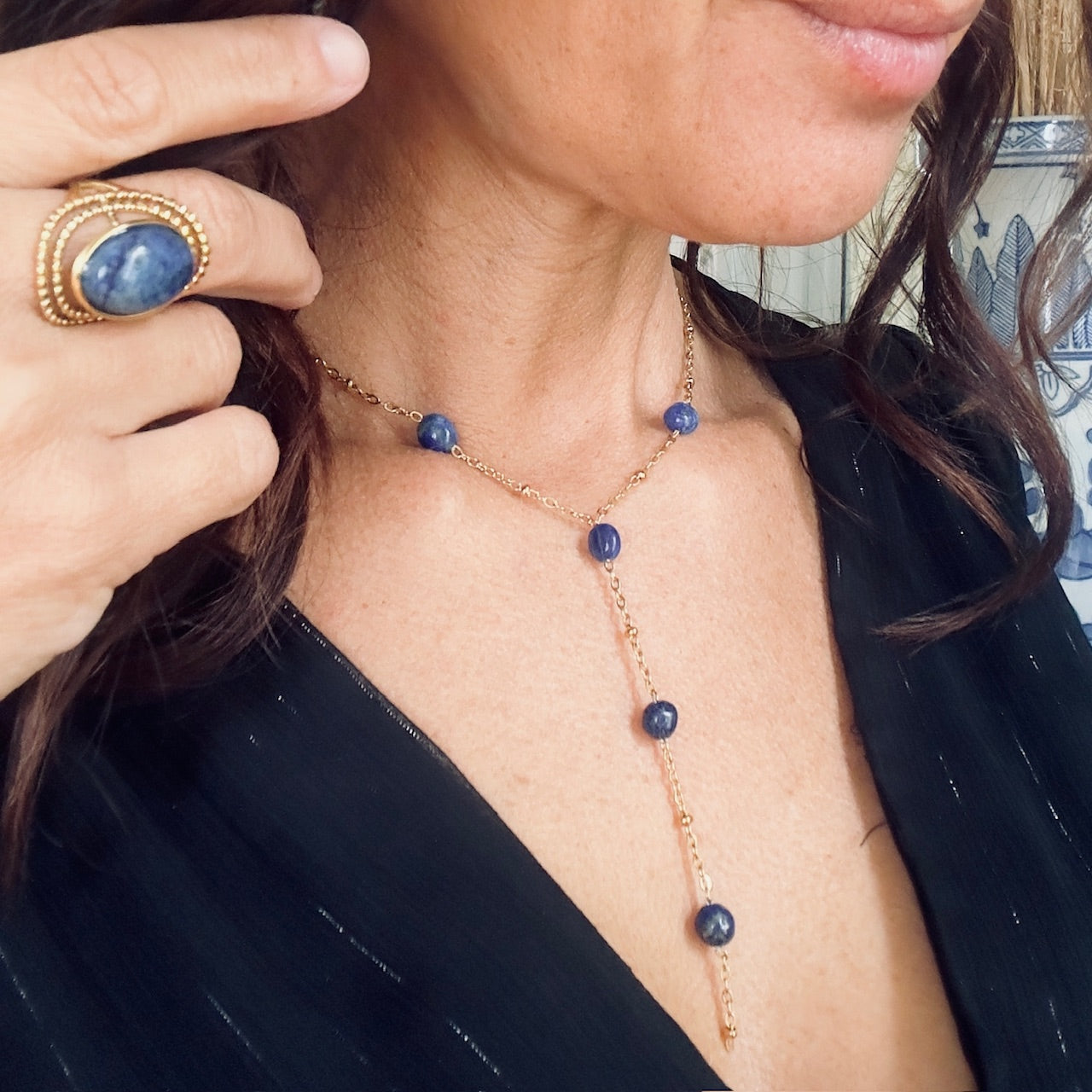 Collier Y Céleste (création)