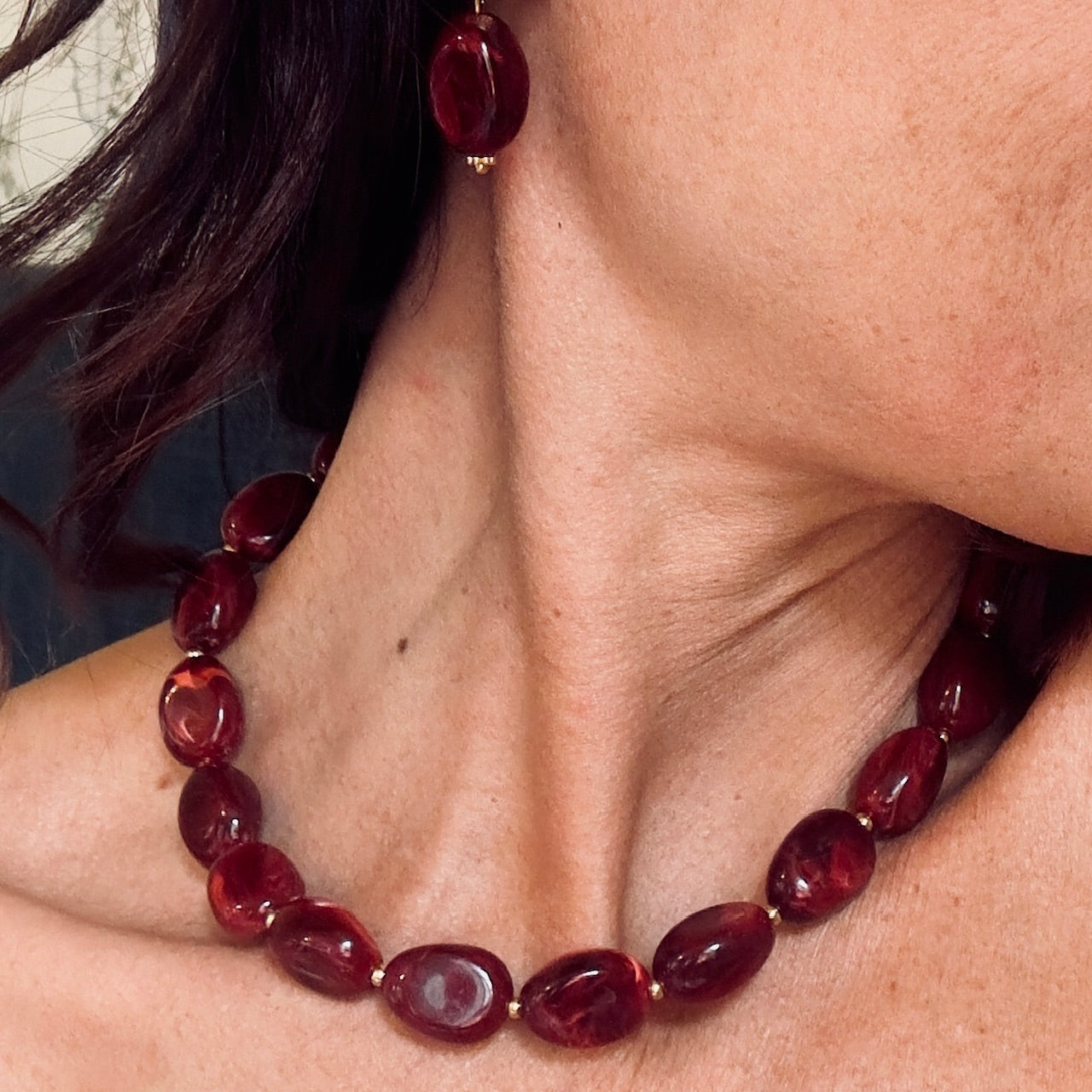 collier Marbella argenté (création)
