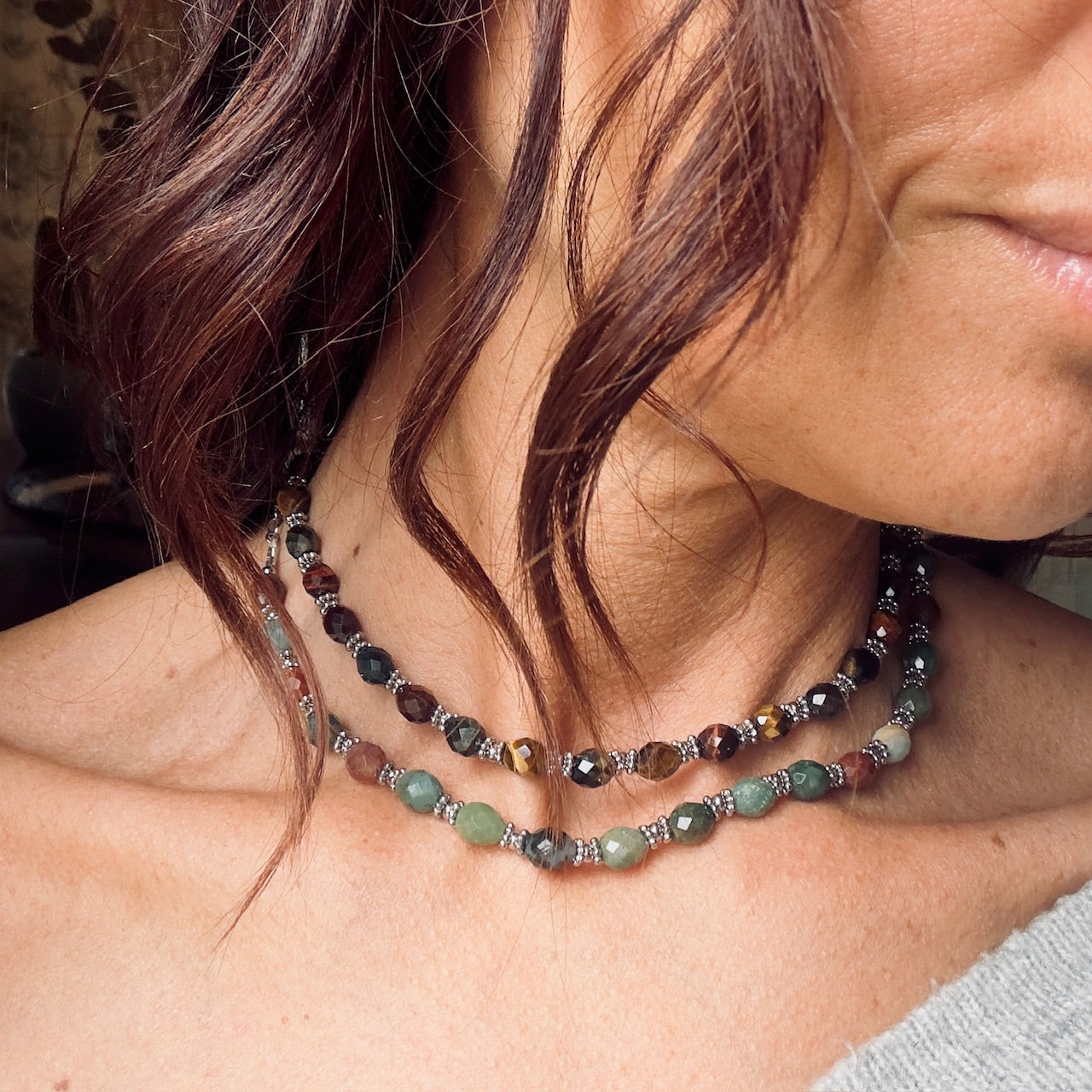 Collier Nora argenté (création)