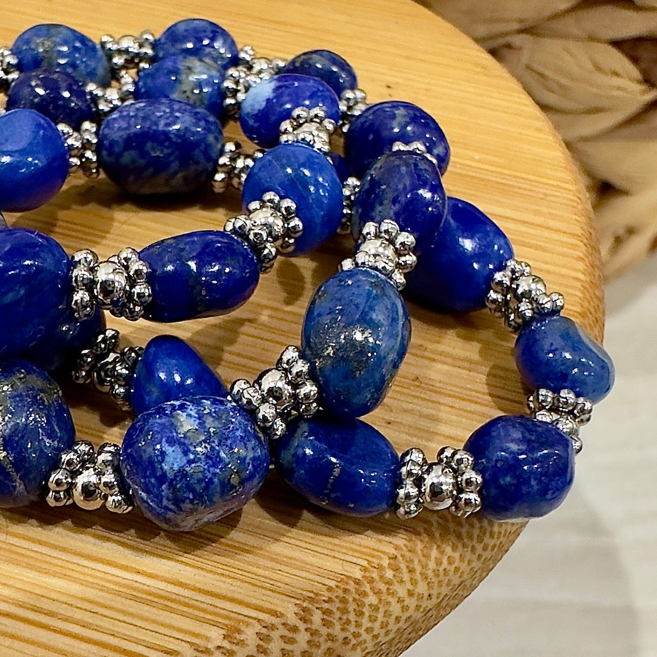 Collier céleste argenté (création)