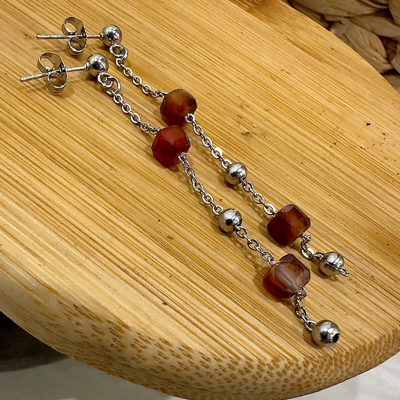 Boucles d'oreilles Sigma (création)