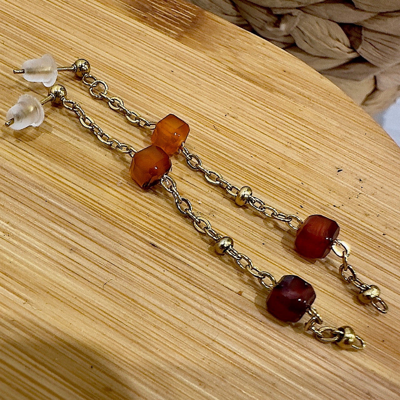 Boucles d'oreilles Sigma argenté (création)