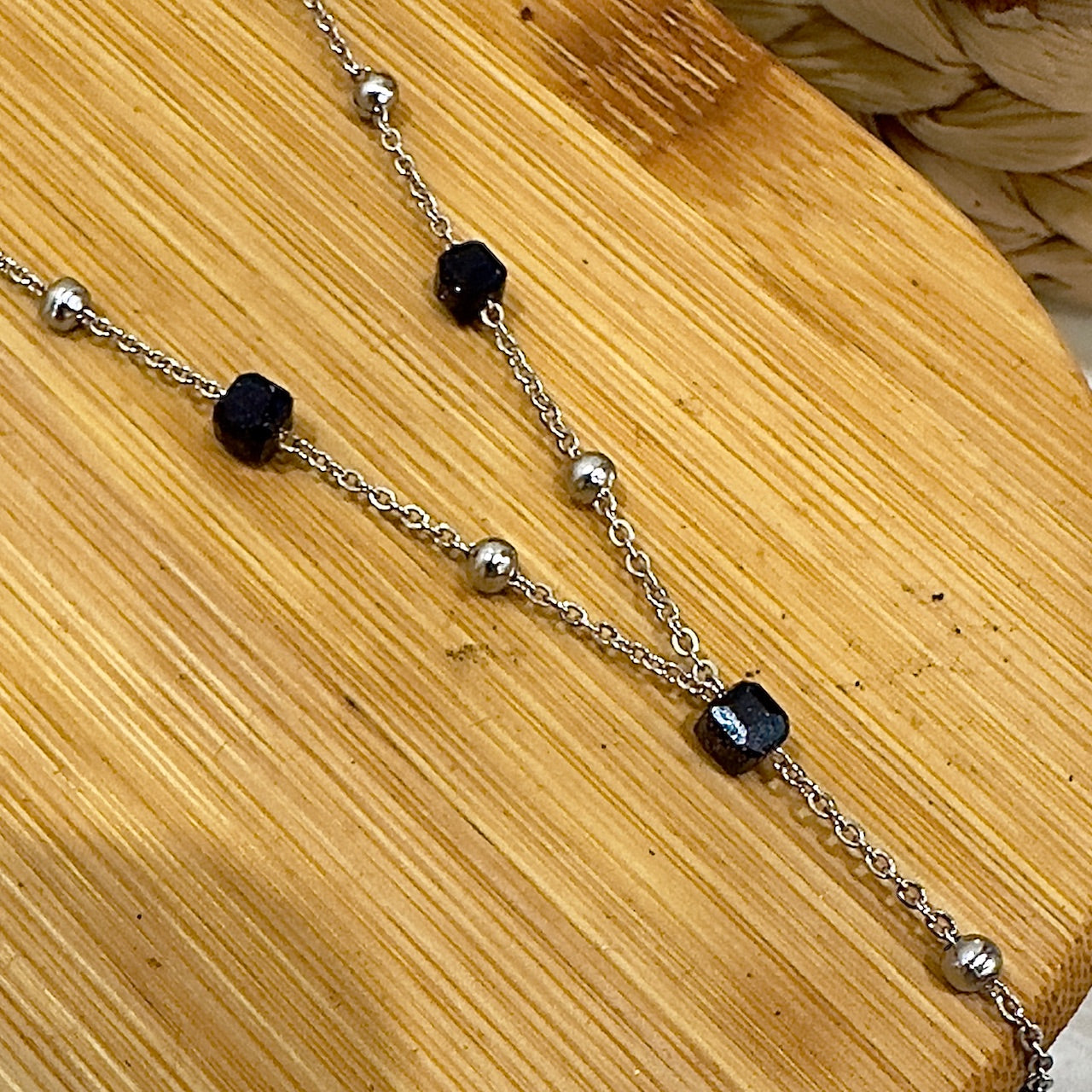 Collier Y Orelle argenté (création)