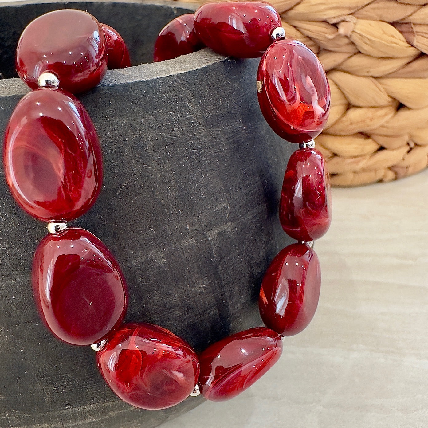 collier Marbella argenté (création)