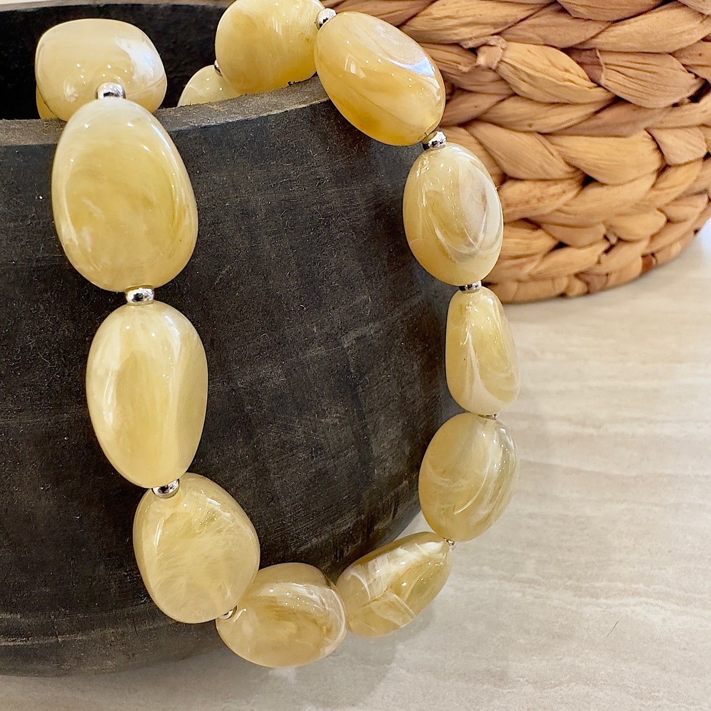collier Marbella argenté (création)