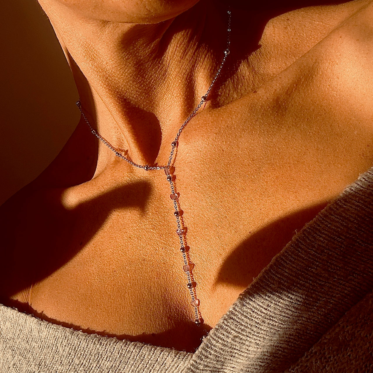 Collier Y Ati argenté (création)