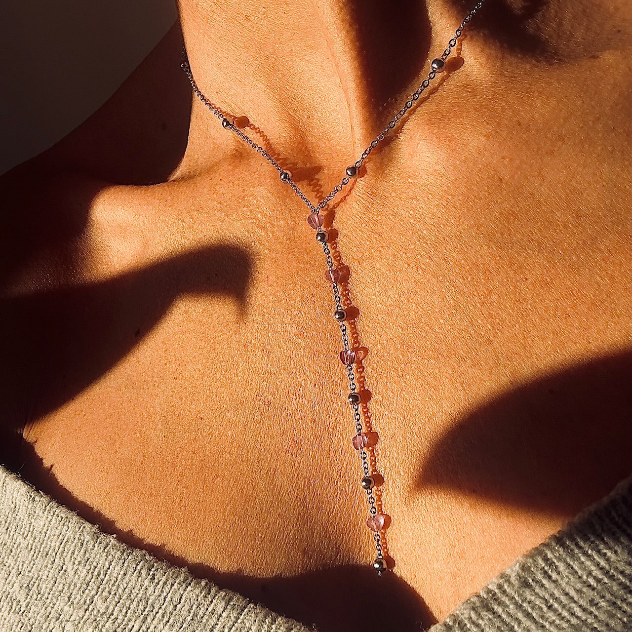 Collier Y Ati argenté (création)