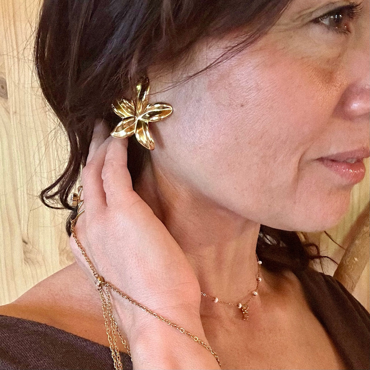 Boucles d'oreille à clip Flora