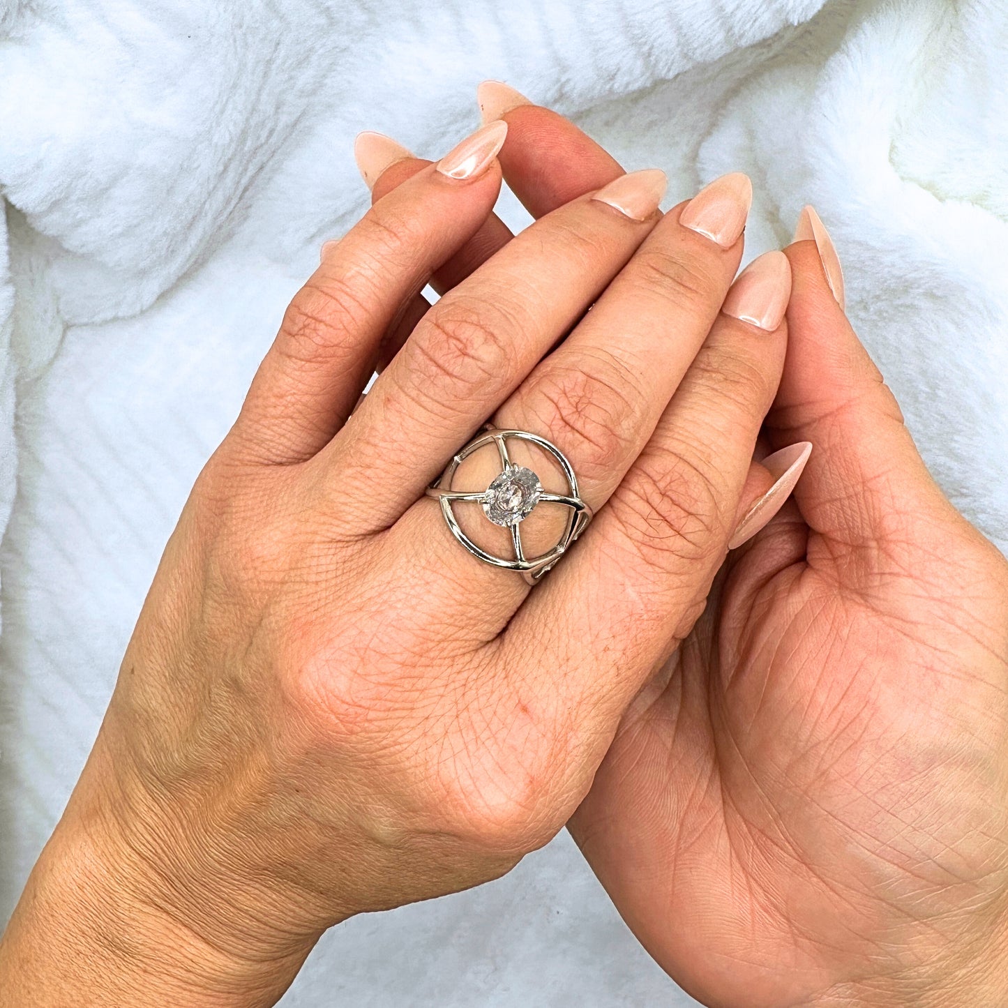 Bague Promesse argenté.