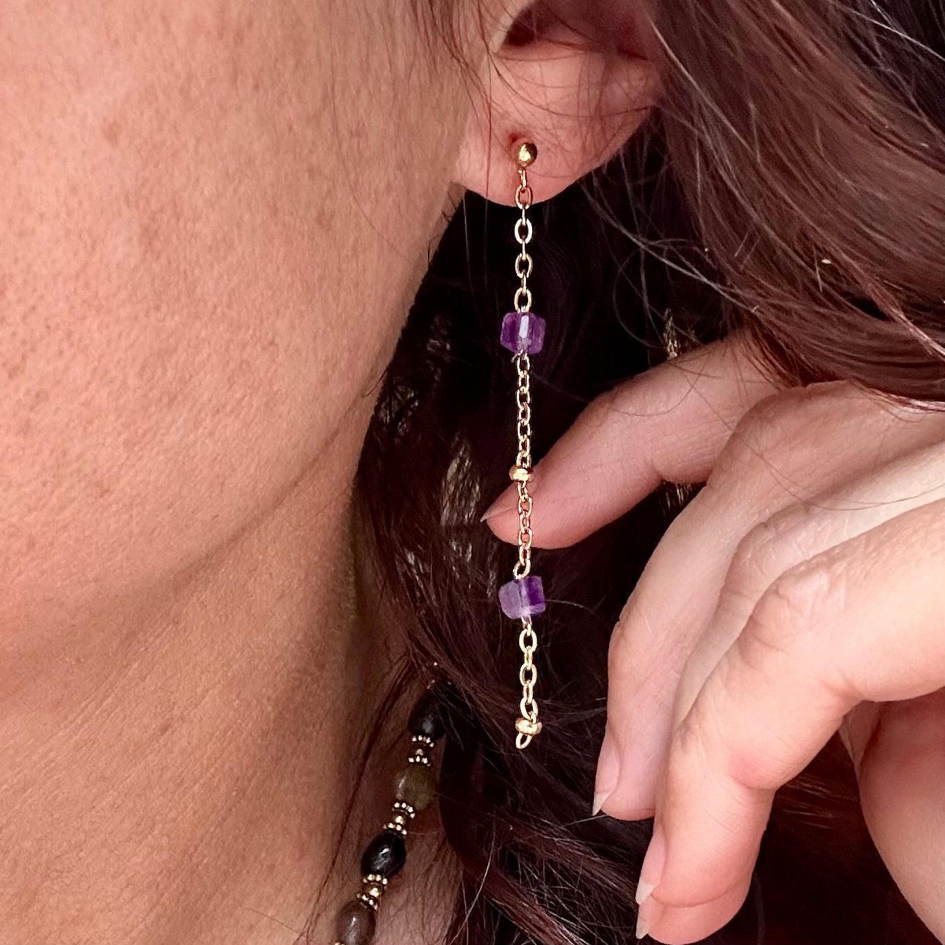 Boucles d'oreilles Sigma (création)
