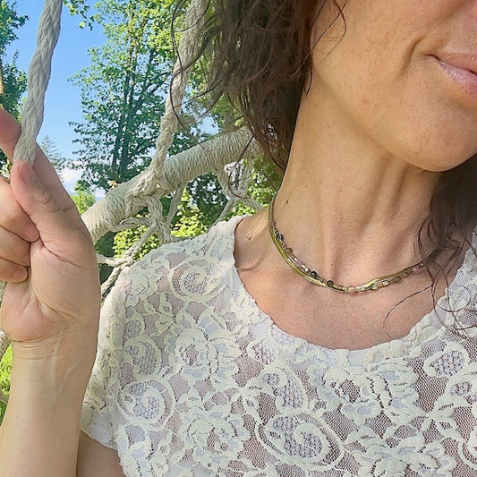 Collier Marisa (création unique doré)