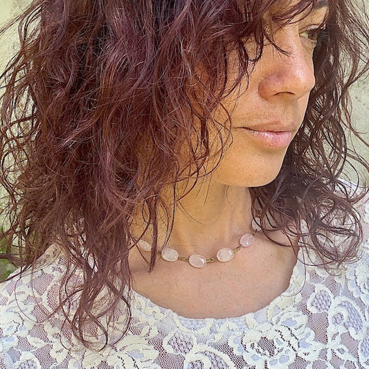 Collier Lily Rose (création unique doré)