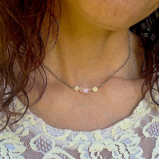 Collier Lily Rose (création unique doré)
