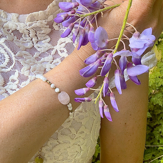 Bracelet Lily Rose (création unique doré)