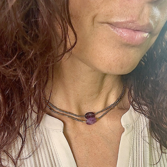 Collier Moon (création unique doré)