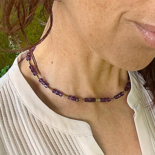 Collier Moon (création unique doré)