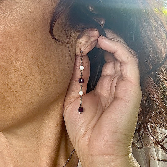 Boucle d'oreilles Sissi (création unique doré)