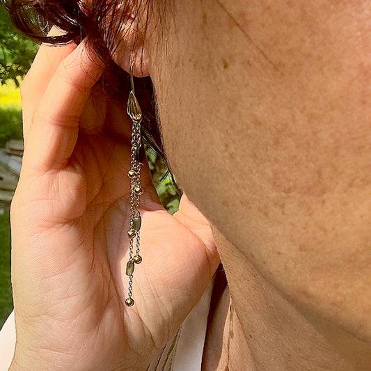 Boucles d'oreilles Nina (création unique doré)