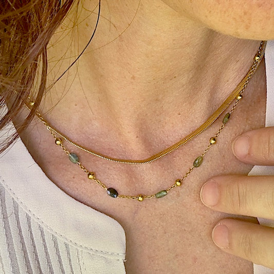 Collier Nina (création unique doré)