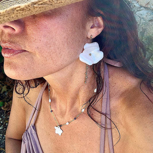 Boucles d'oreilles Vahiné (création)