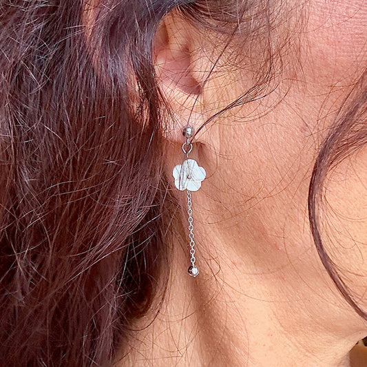 Boucles d'oreilles Ludivine (création argenté)