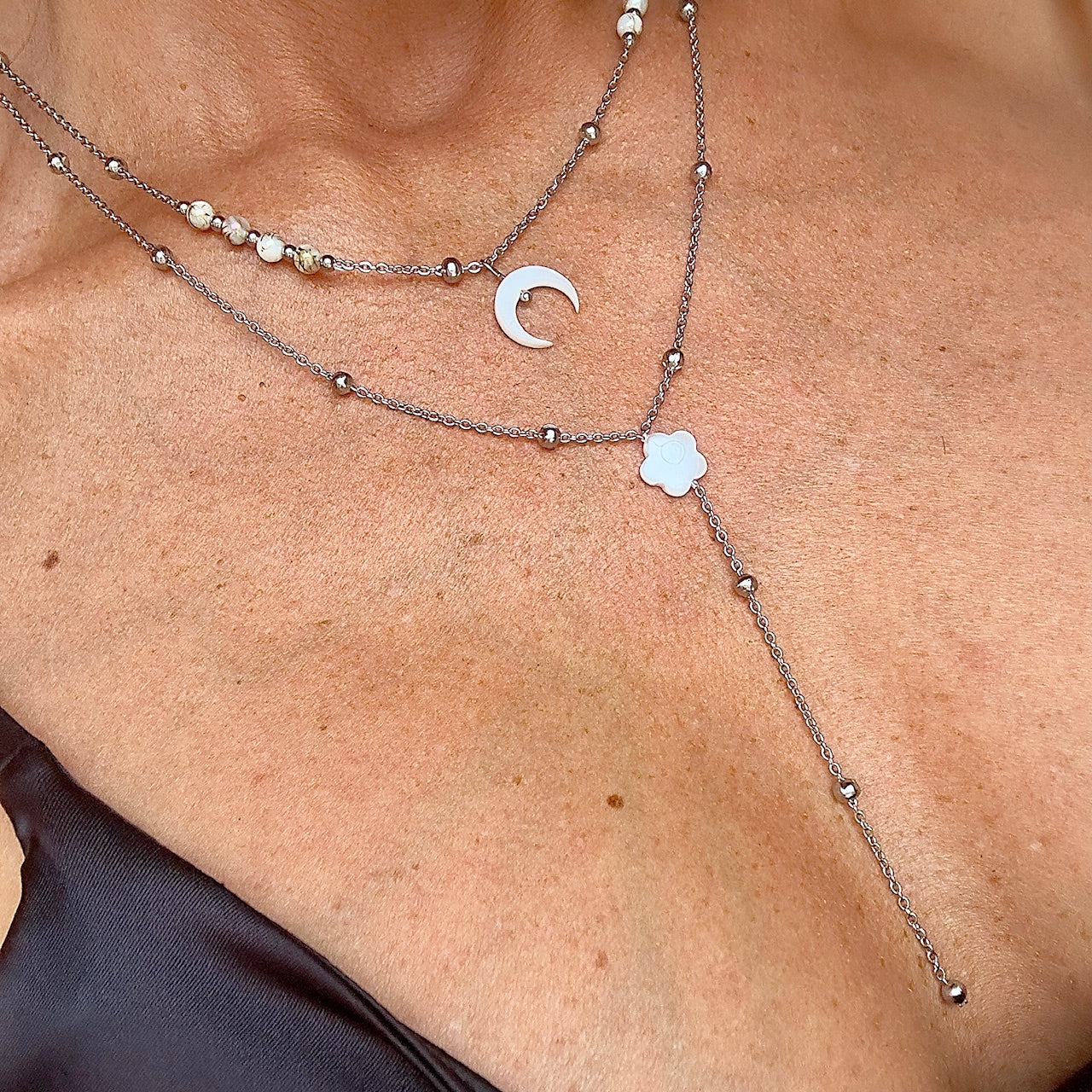 Collier Rosi (création argenté)