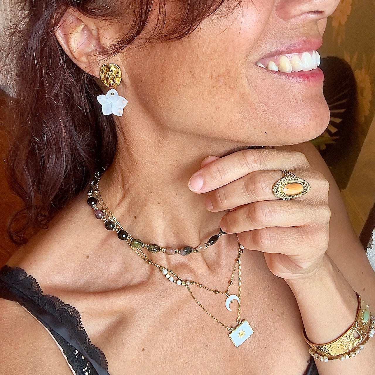 Boucles d'oreilles Isis (création)