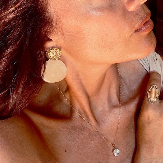 Boucles d'oreilles Ambre